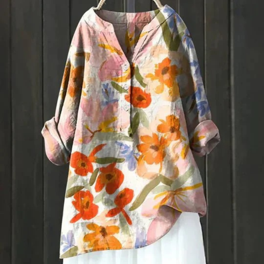 Lulu | Damen Florale Tunika Bluse
