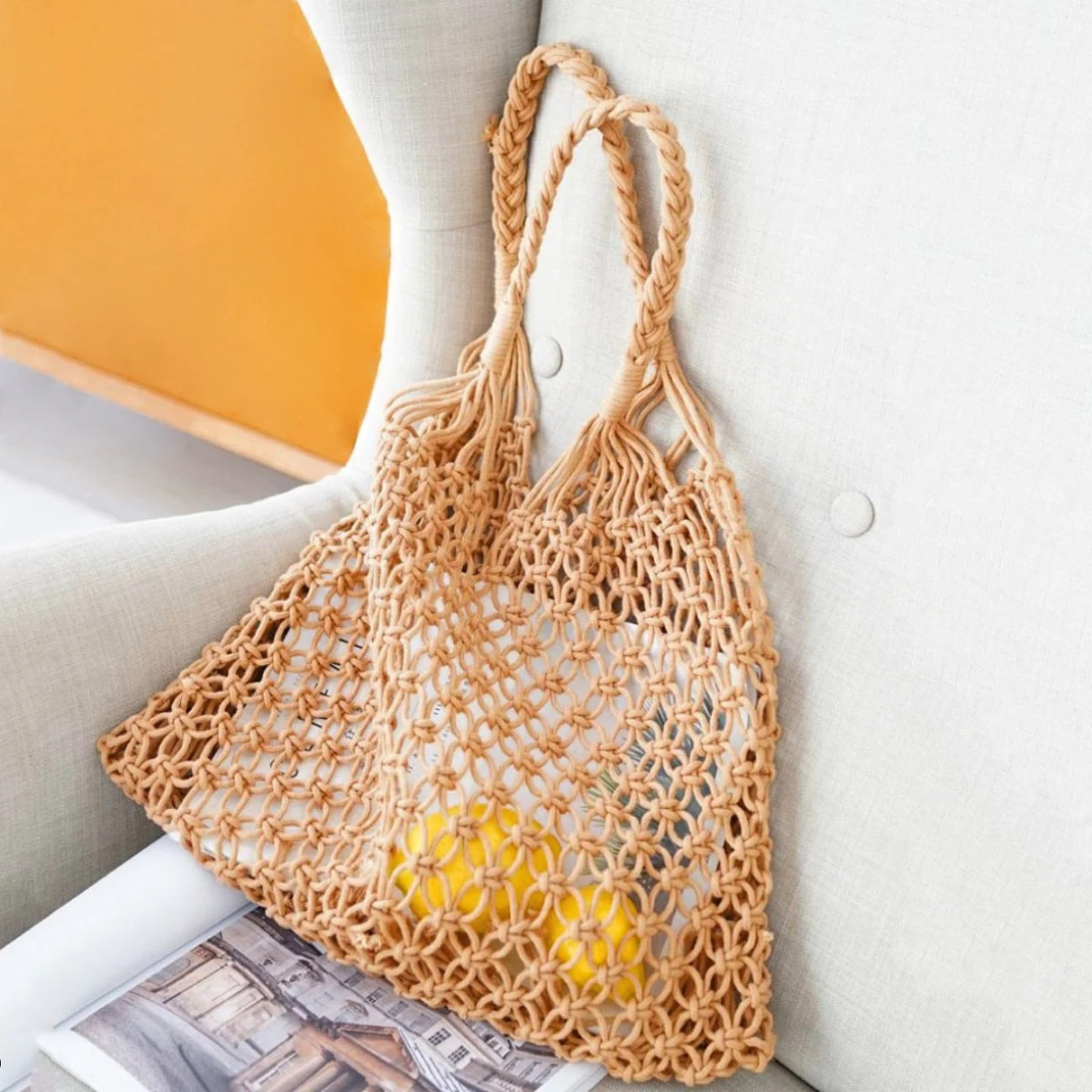 Lumi | Damen Makramee Tote Bag Aus Baumwolle