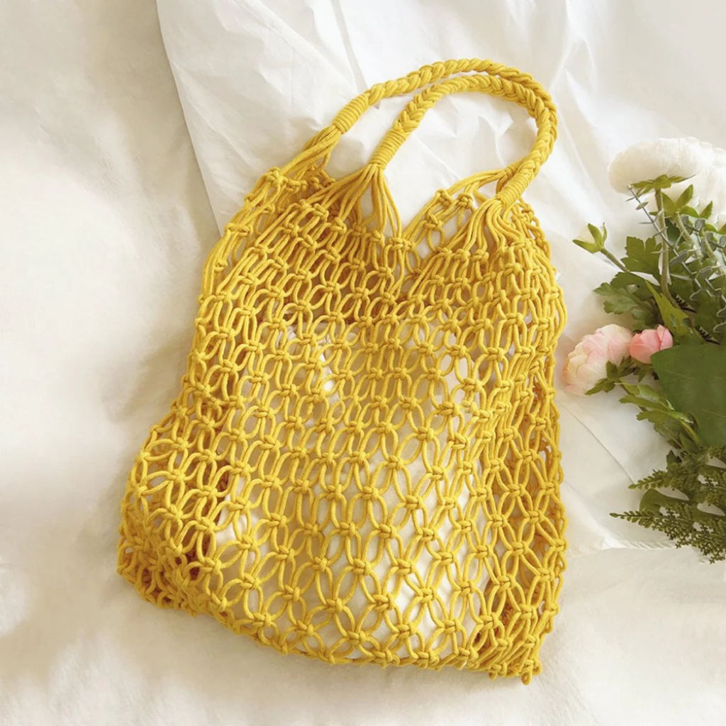 Lumi | Damen Makramee Tote Bag Aus Baumwolle