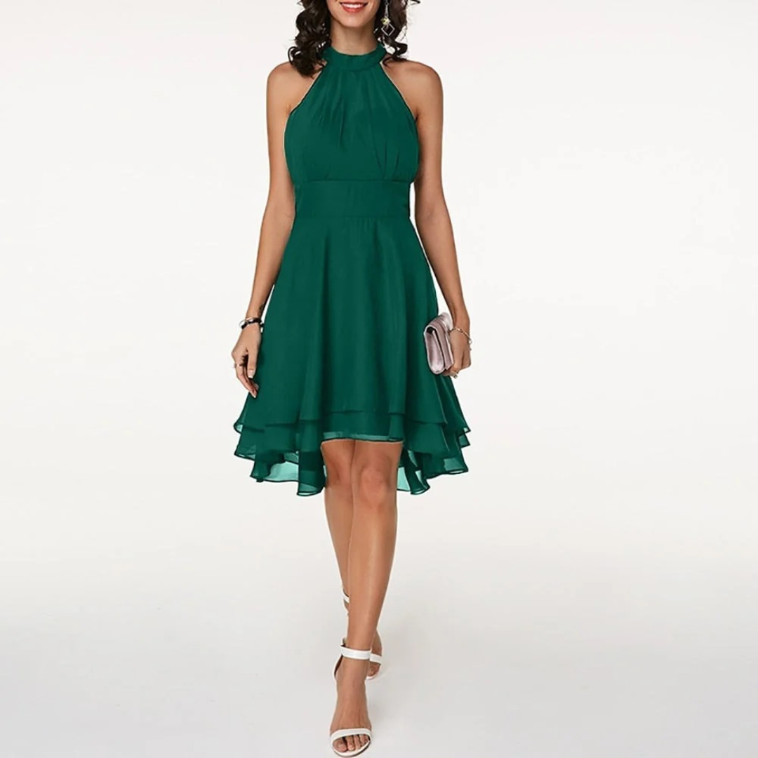 Luna | Damen Elegante Midikleid mit Volants
