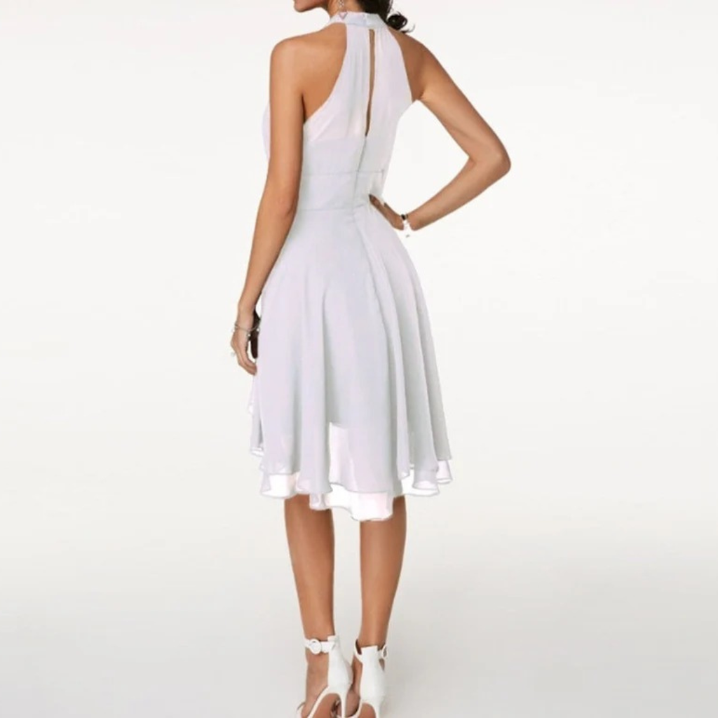 Luna | Damen Elegante Midikleid mit Volants