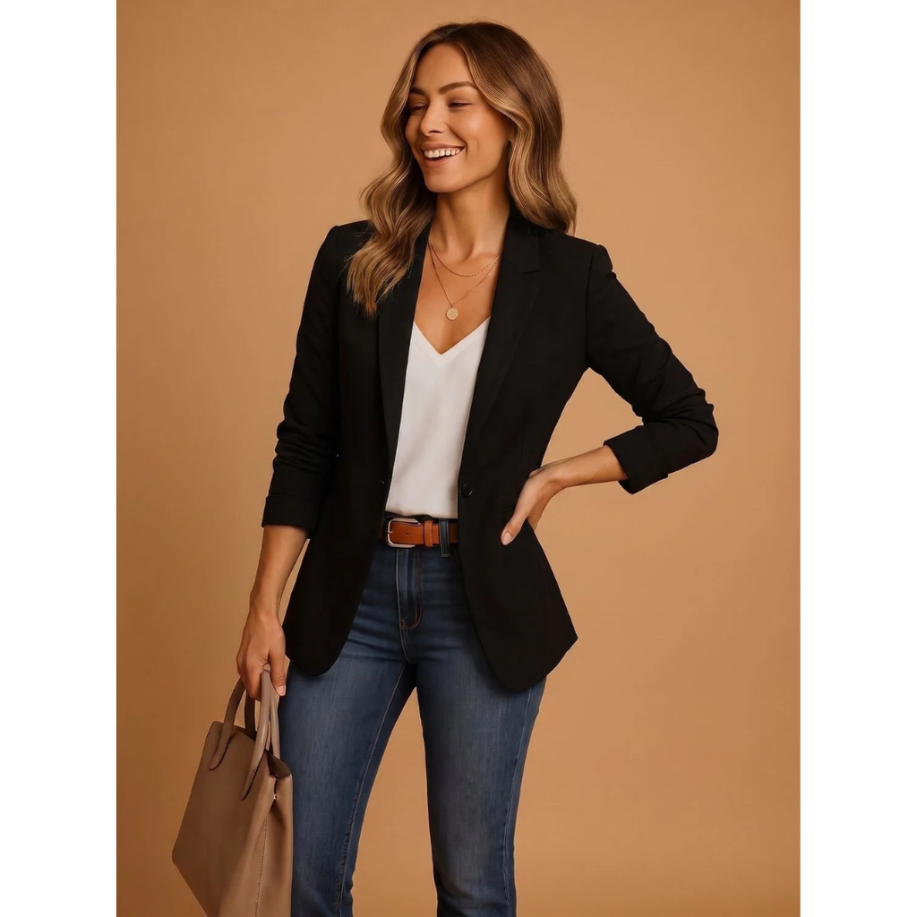 Maelle | Damen Blazer mit Revers und Schnitt