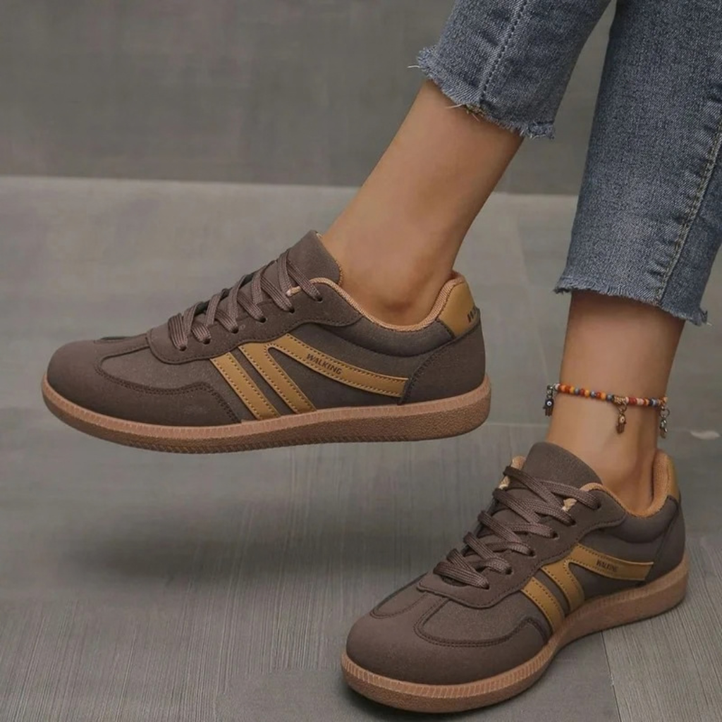 Maelle | Damen Orthopädische Sneaker mit Schnürschuh und extra Platz vorne