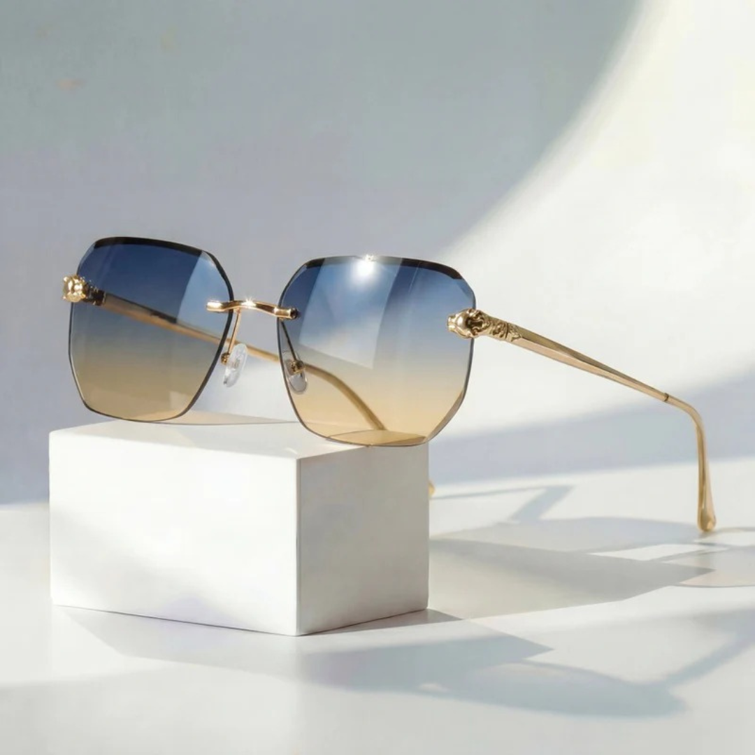 Magdalena | Damen Sonnenbrille Gold Klassisch Elegant