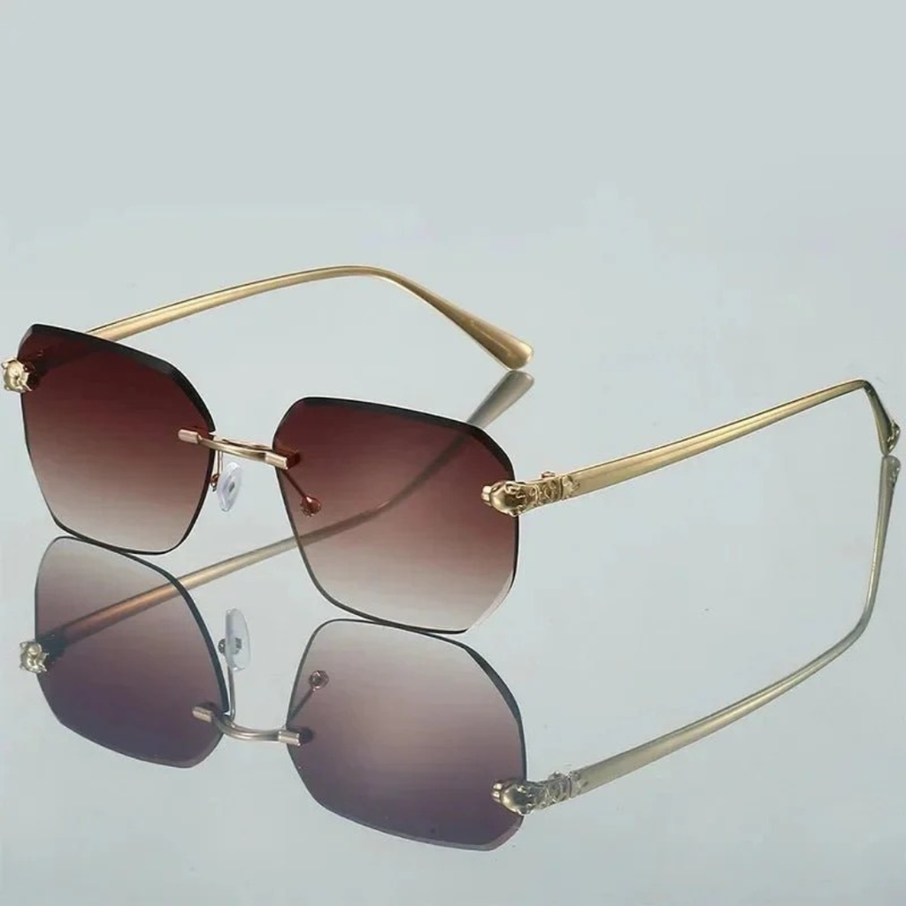 Magdalena | Damen Sonnenbrille Gold Klassisch Elegant