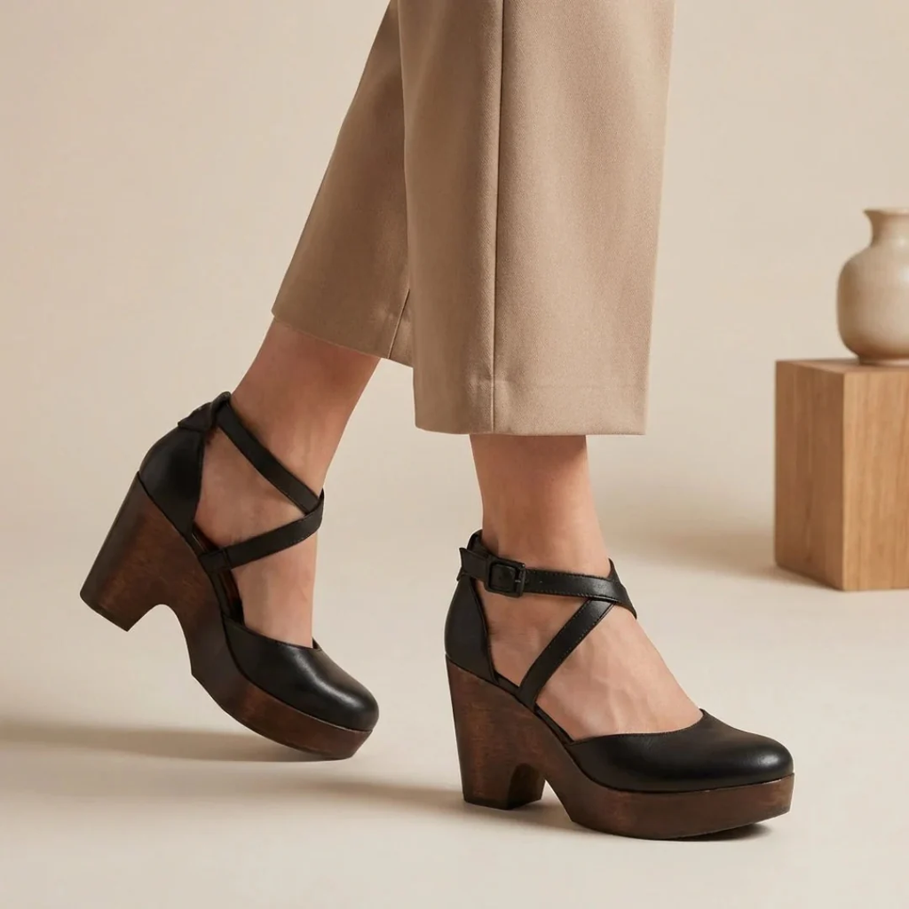 Maira | Bequeme Damen Sandalen mit Absatz und Plateau