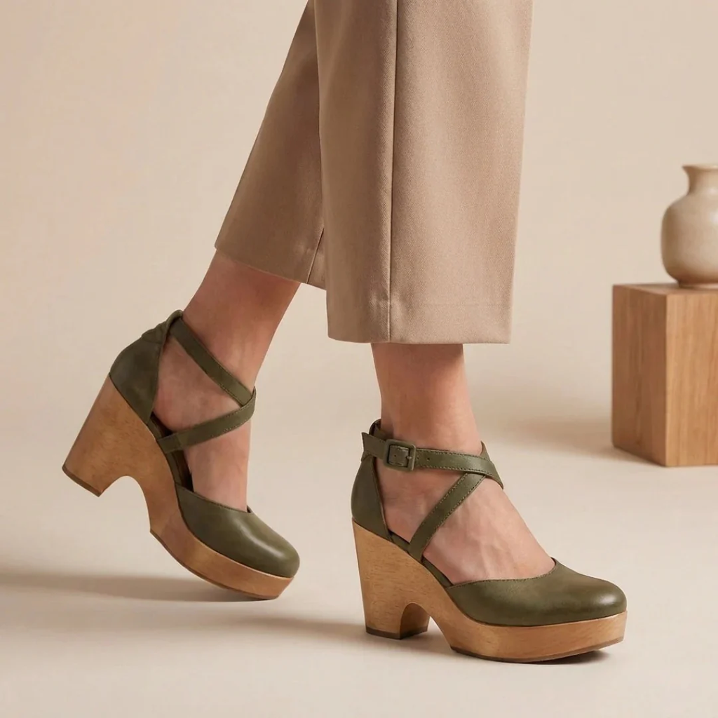 Maira | Bequeme Damen Sandalen mit Absatz und Plateau