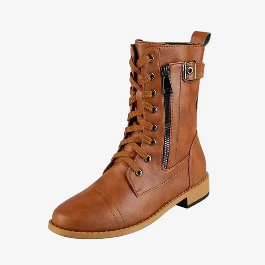 Mala | Damen Orthopädische Stiefel mit Reißverschluss und Schnalle
