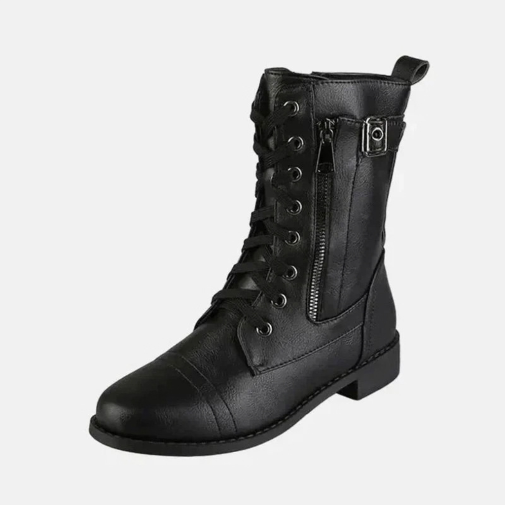 Mala | Damen Orthopädische Stiefel mit Reißverschluss und Schnalle