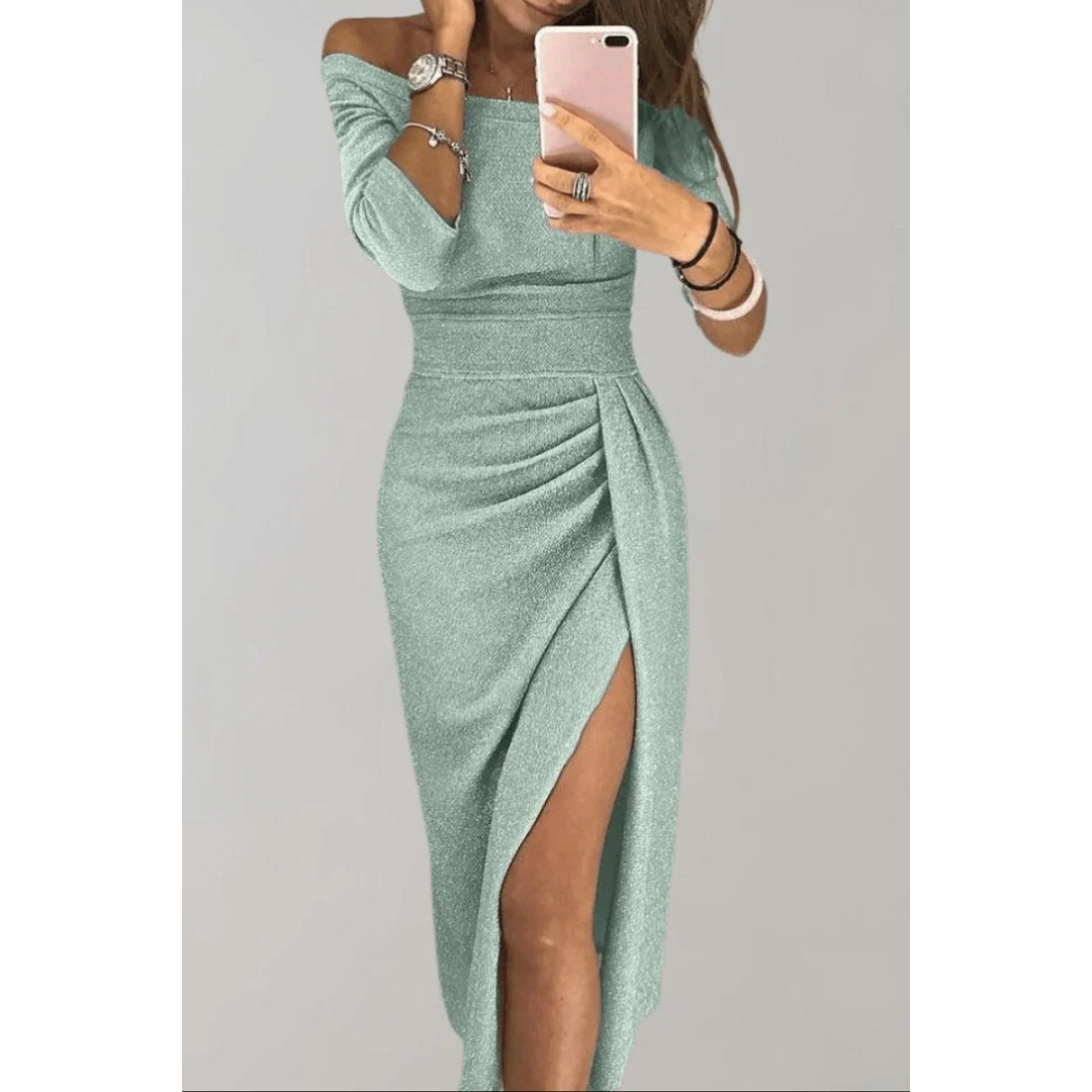 Malin | Damen Elegante Midi-Kleid Für Hochzeitsgäste
