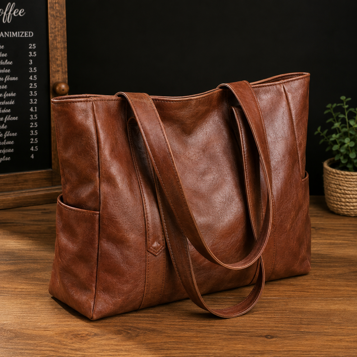 Malou | Damen Stilvolle Tote Bag Aus Leder
