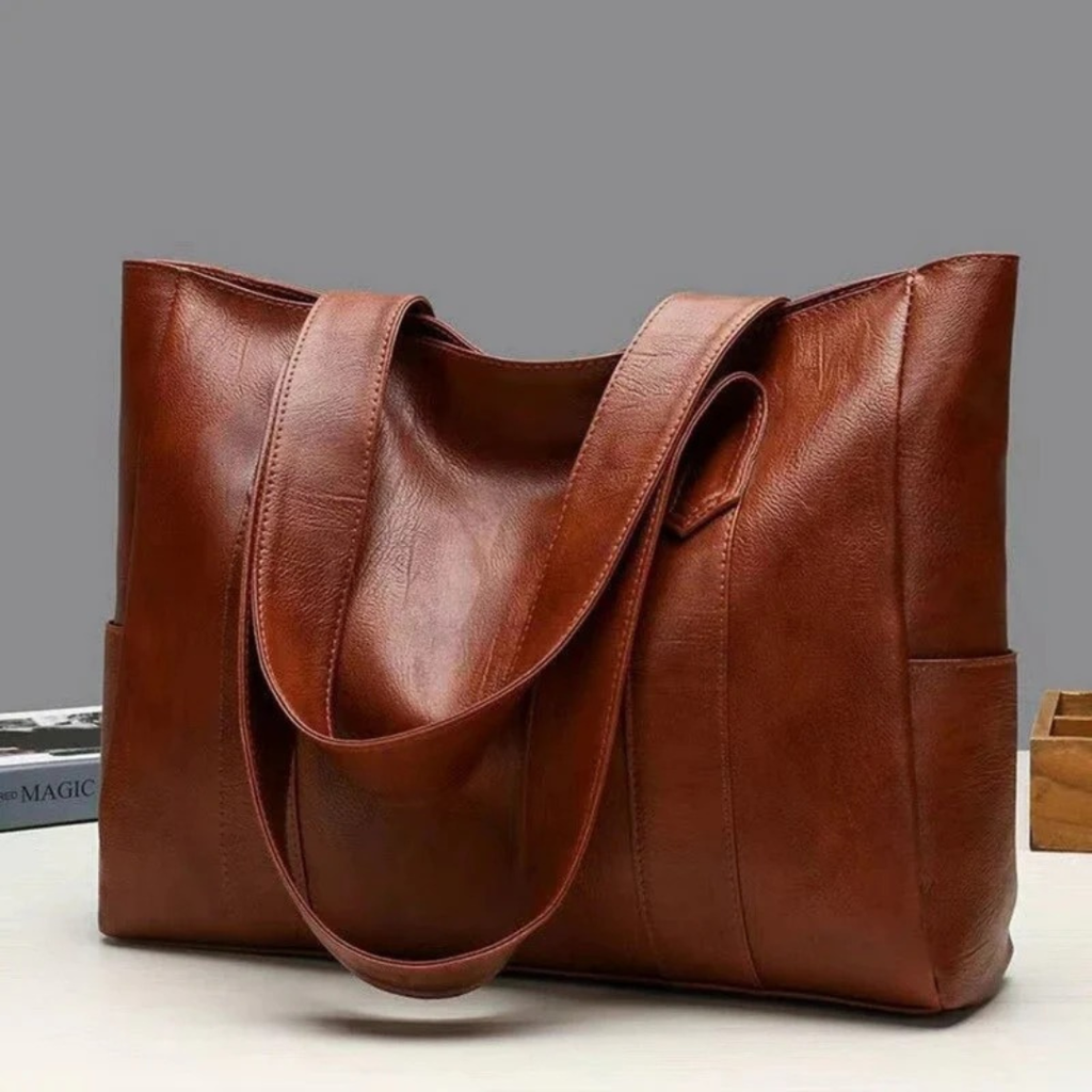 Malou | Damen Stilvolle Tote Bag Aus Leder