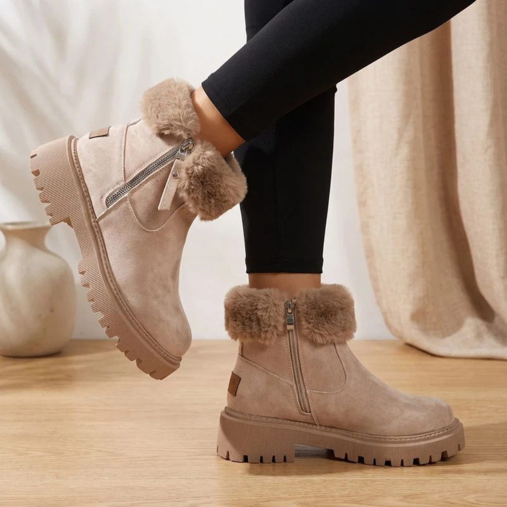 Manuela | Damen Orthopädische Stiefel mit Plüsch und Reißverschluss