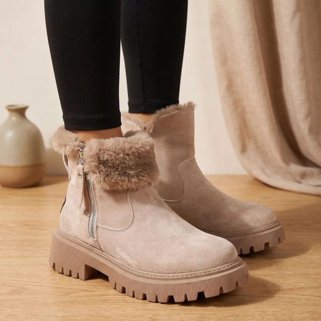 Manuela | Damen Orthopädische Stiefel mit Plüsch und Reißverschluss