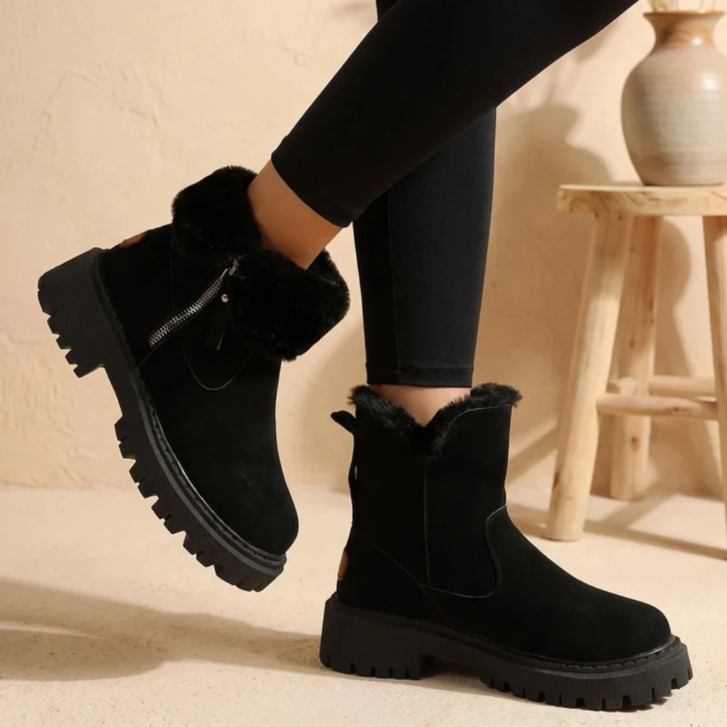 Manuela | Damen Orthopädische Stiefel mit Plüsch und Reißverschluss