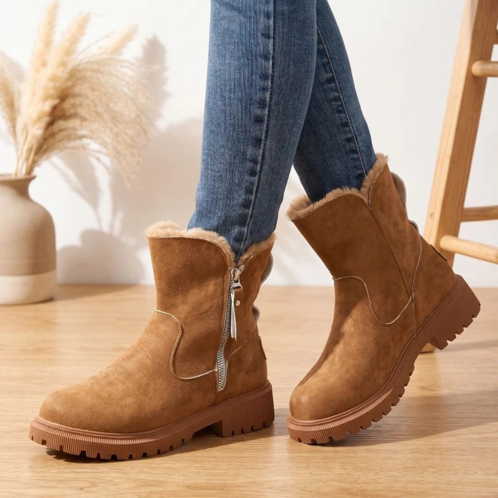 Manuela | Damen Orthopädische Stiefel mit Plüsch und Reißverschluss