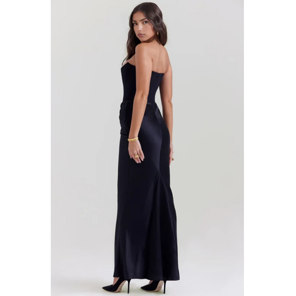 Mara | Damen Elegante Fließendes Maxikleid