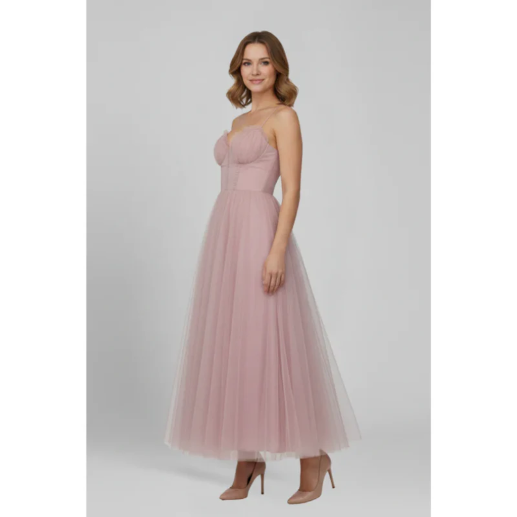 Mareike | Damen Maxikleid Für Abend Mit Bandeau
