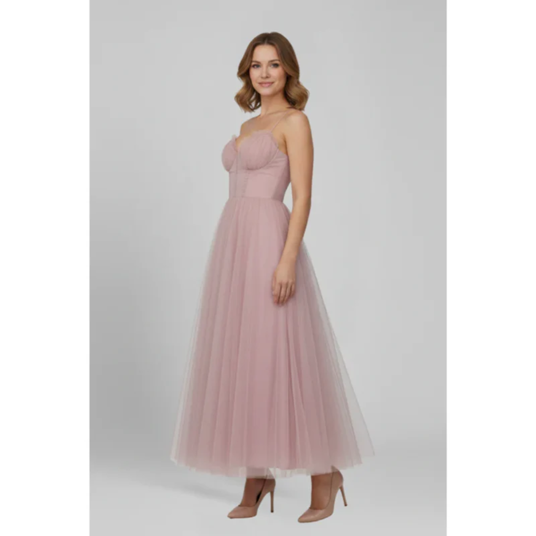 Mareike | Damen Maxikleid Für Abend Mit Bandeau