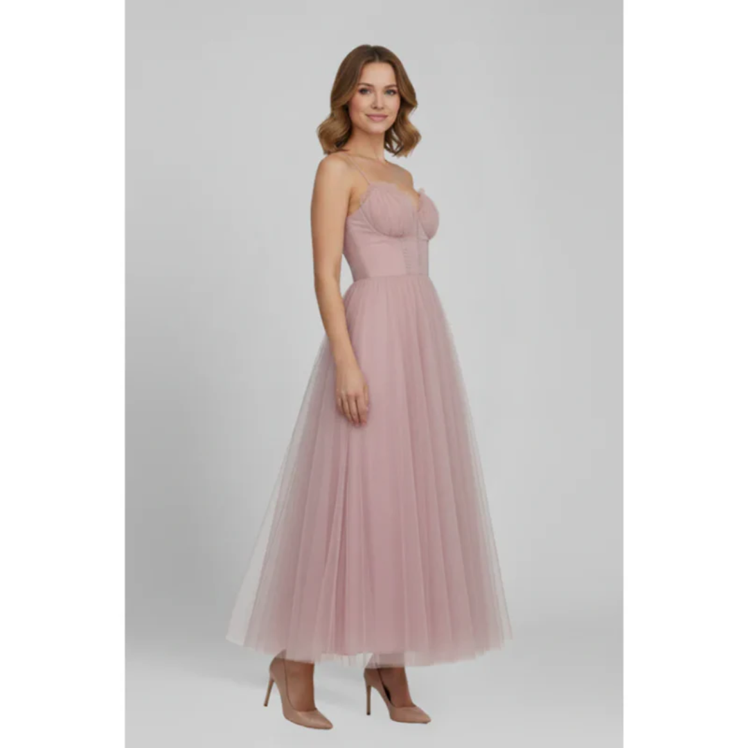 Mareike | Damen Maxikleid Für Abend Mit Bandeau