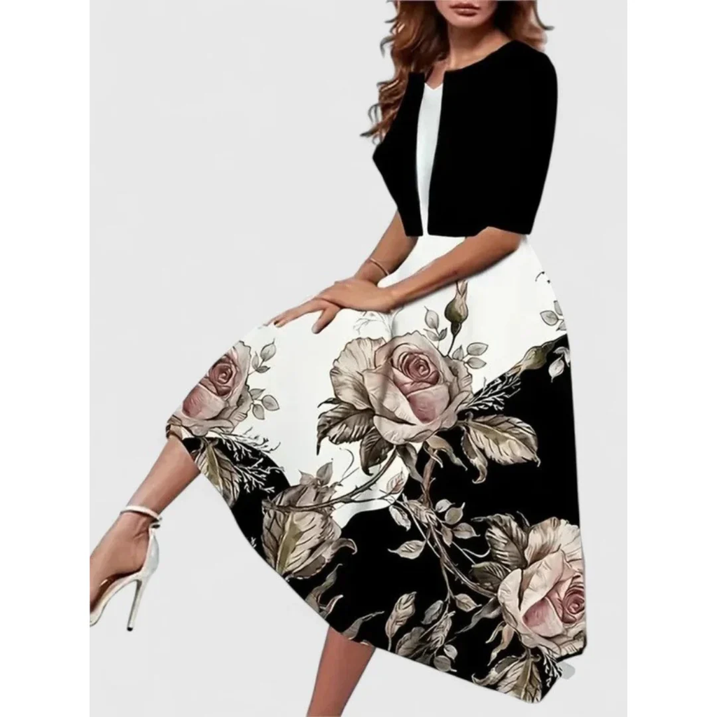 Margaret | Damen Florales Boho Sommerkleid Midi
