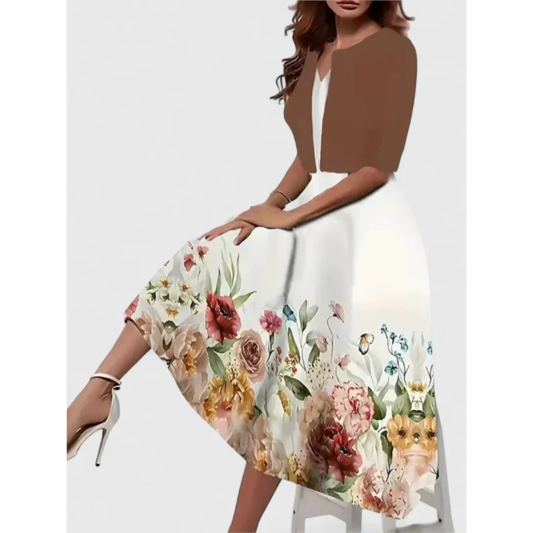 Margaret | Damen Florales Boho Sommerkleid Midi