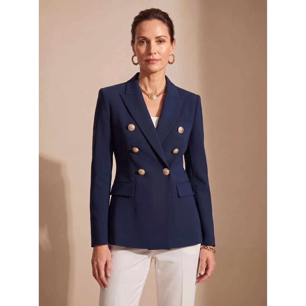 Margarete | Damen Blazer mit goldenen Knöpfen und Langarm