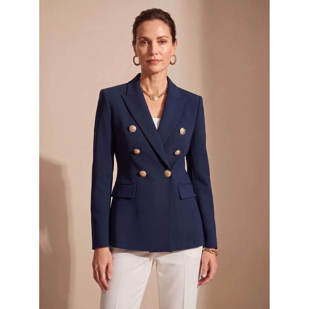 Margarete | Damen Blazer mit goldenen Knöpfen und Langarm