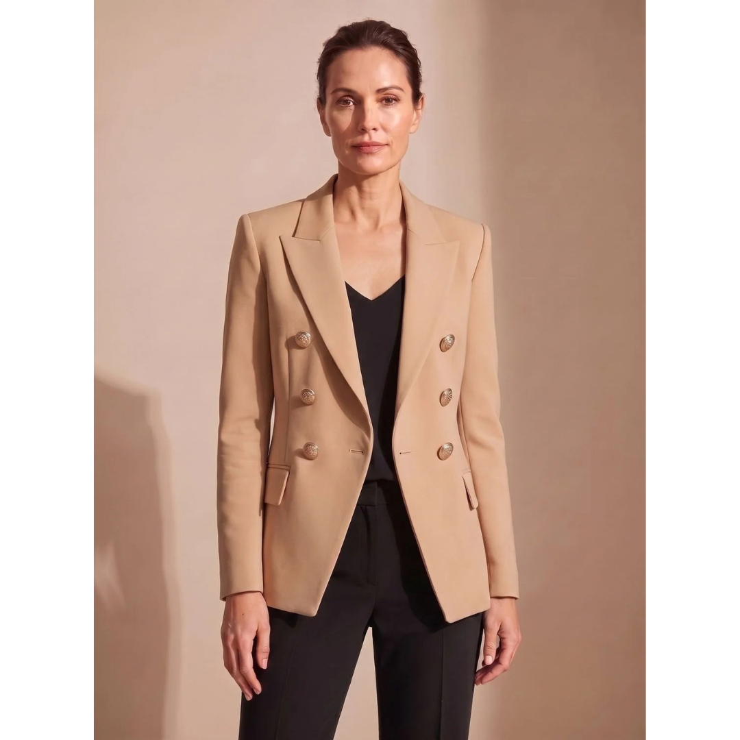 Margarete | Damen Blazer mit goldenen Knöpfen und Langarm