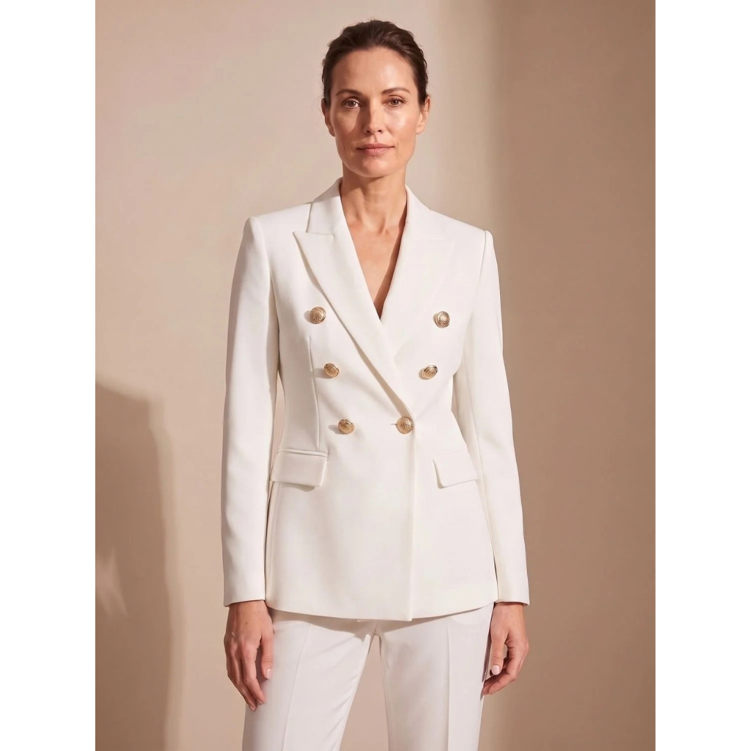 Margarete | Damen Blazer mit goldenen Knöpfen und Langarm