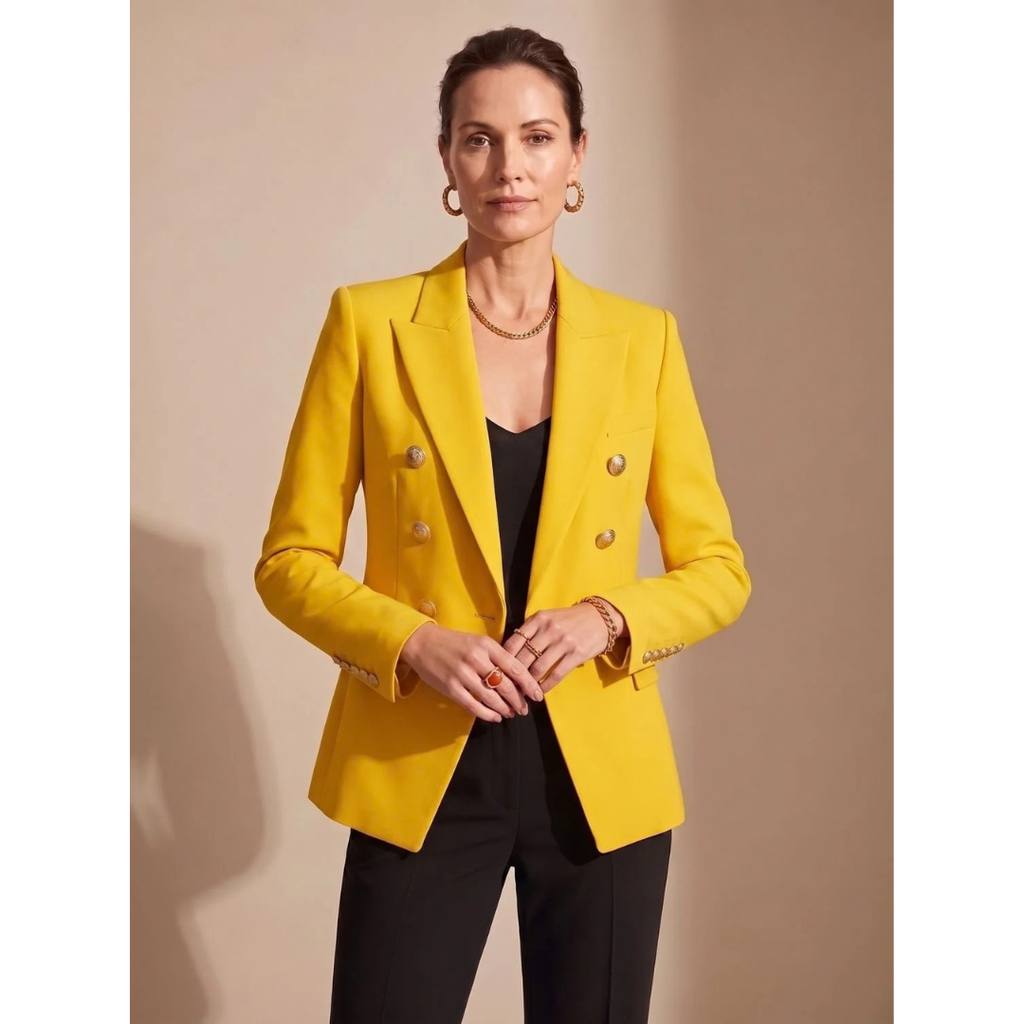 Margarete | Damen Blazer mit goldenen Knöpfen und Langarm