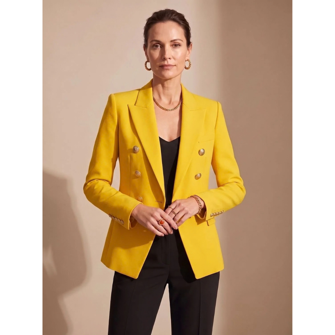 Margarete | Damen Blazer mit goldenen Knöpfen und Langarm
