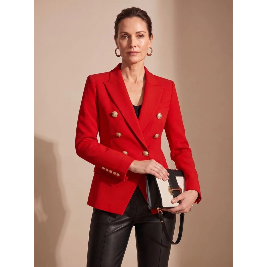 Margarete | Damen Blazer mit goldenen Knöpfen und Langarm