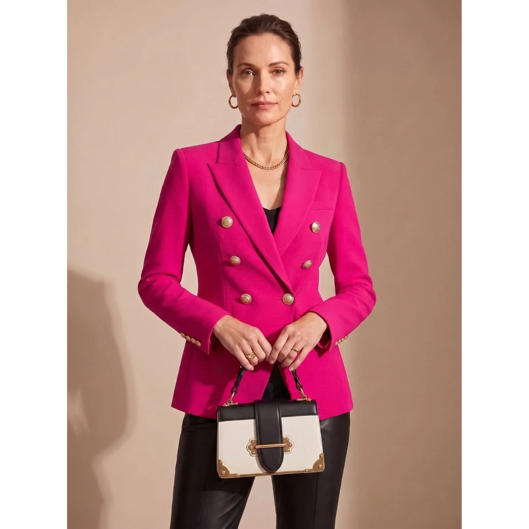 Margarete | Damen Blazer mit goldenen Knöpfen und Langarm