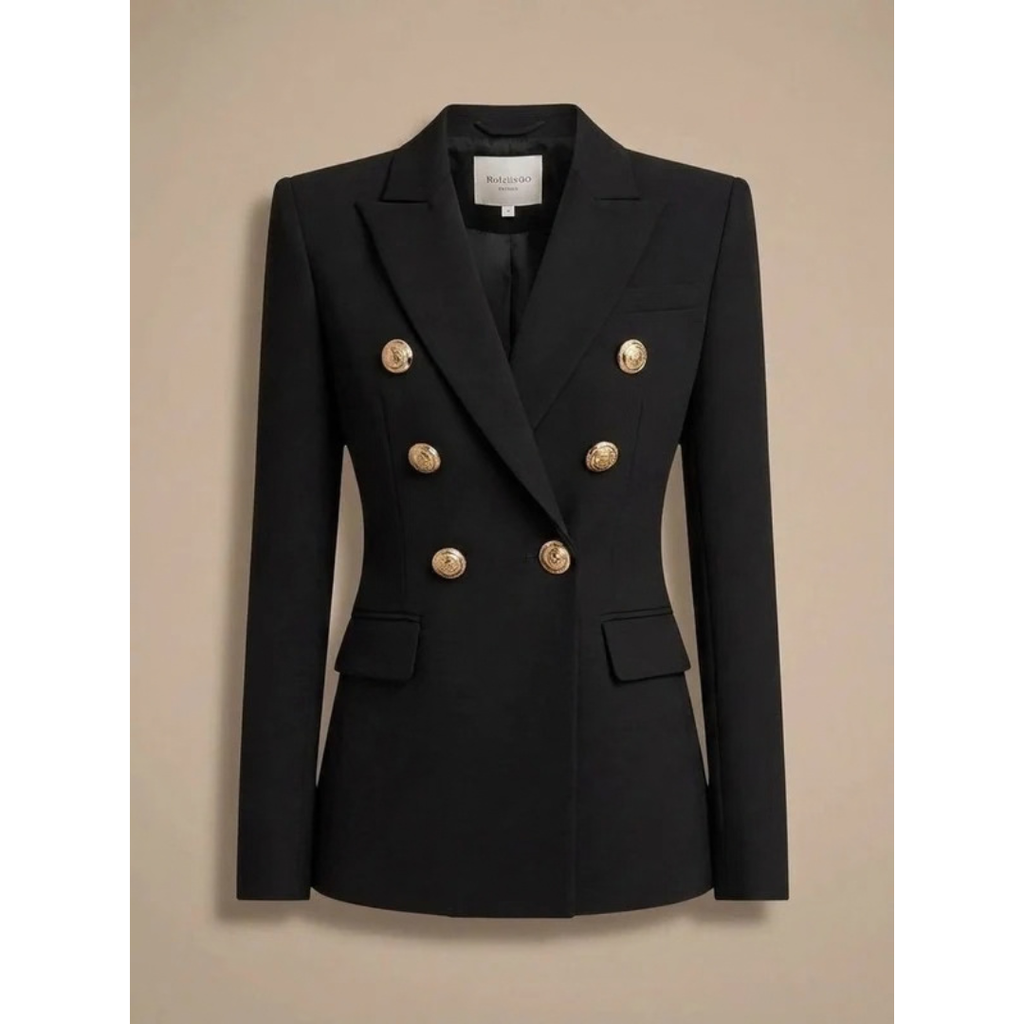 Margarete | Damen Blazer mit goldenen Knöpfen und Langarm
