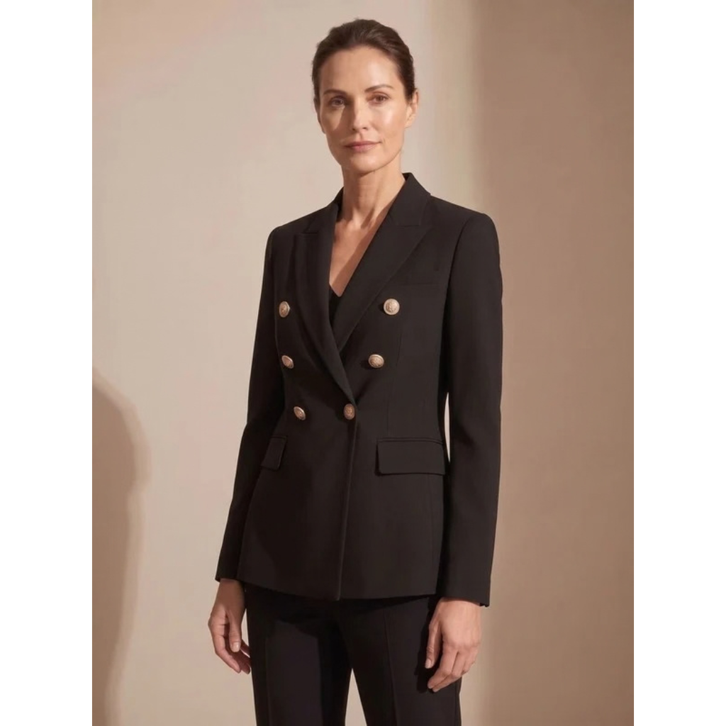 Margarete | Damen Blazer mit goldenen Knöpfen und Langarm