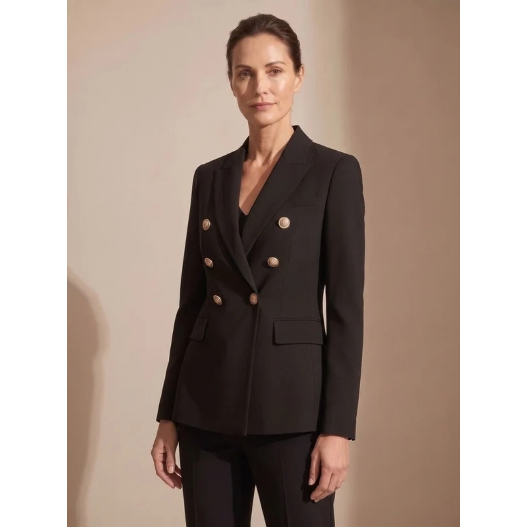 Margarete | Damen Blazer mit goldenen Knöpfen und Langarm
