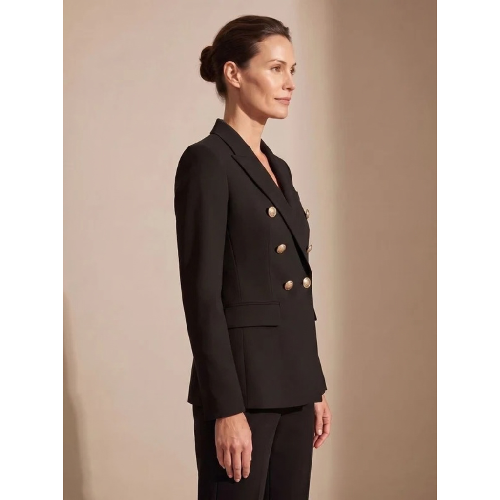Margarete | Damen Blazer mit goldenen Knöpfen und Langarm