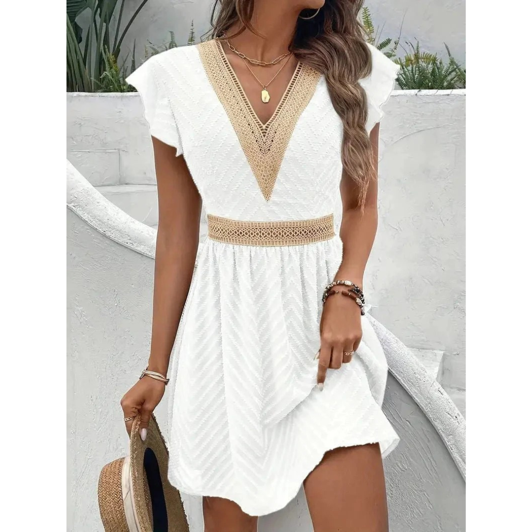 Margarete | Damen Stilvolles Sommer Minikleid