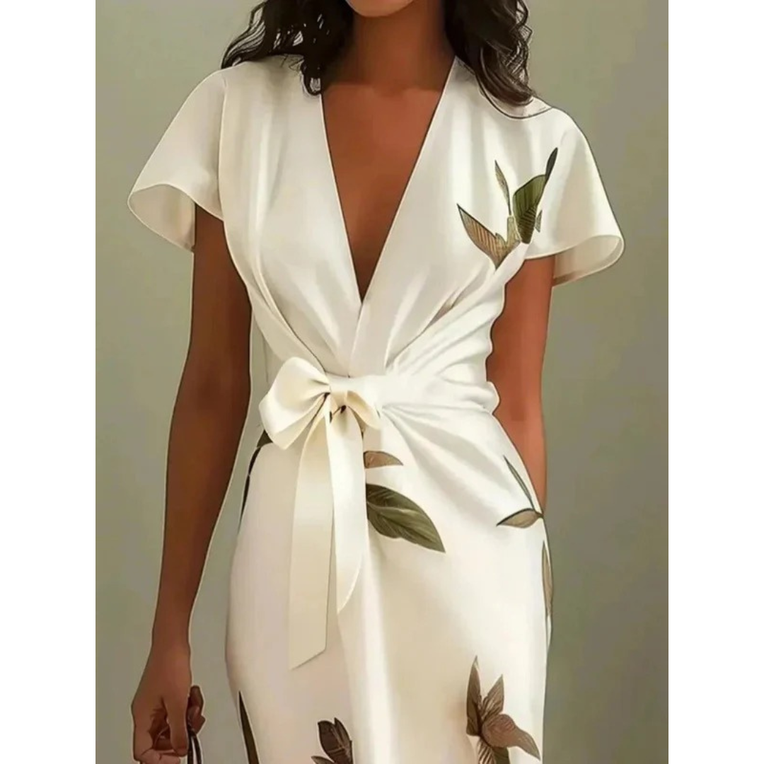 Margit | Damen Sommer Midikleid Floral