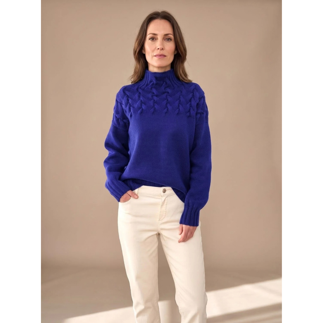 Margot | Damen Rollkragenpullover mit Langarm und Winter Design