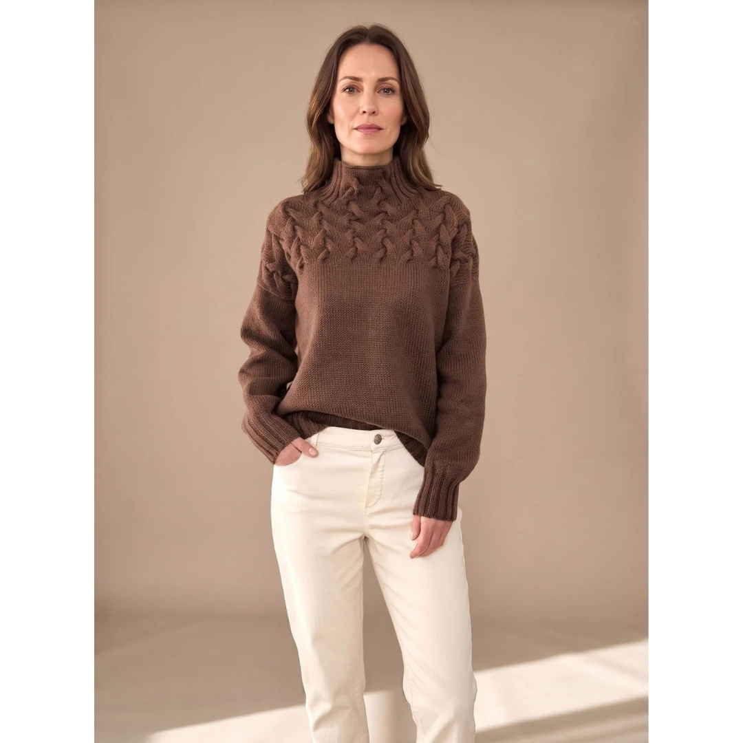 Margot | Damen Rollkragenpullover mit Langarm und Winter Design