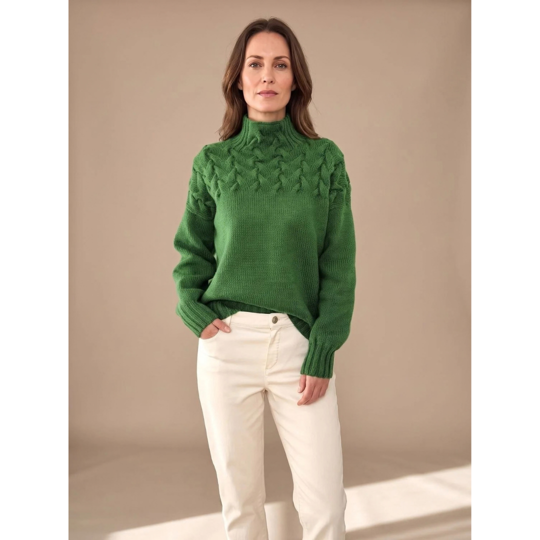 Margot | Damen Rollkragenpullover mit Langarm und Winter Design