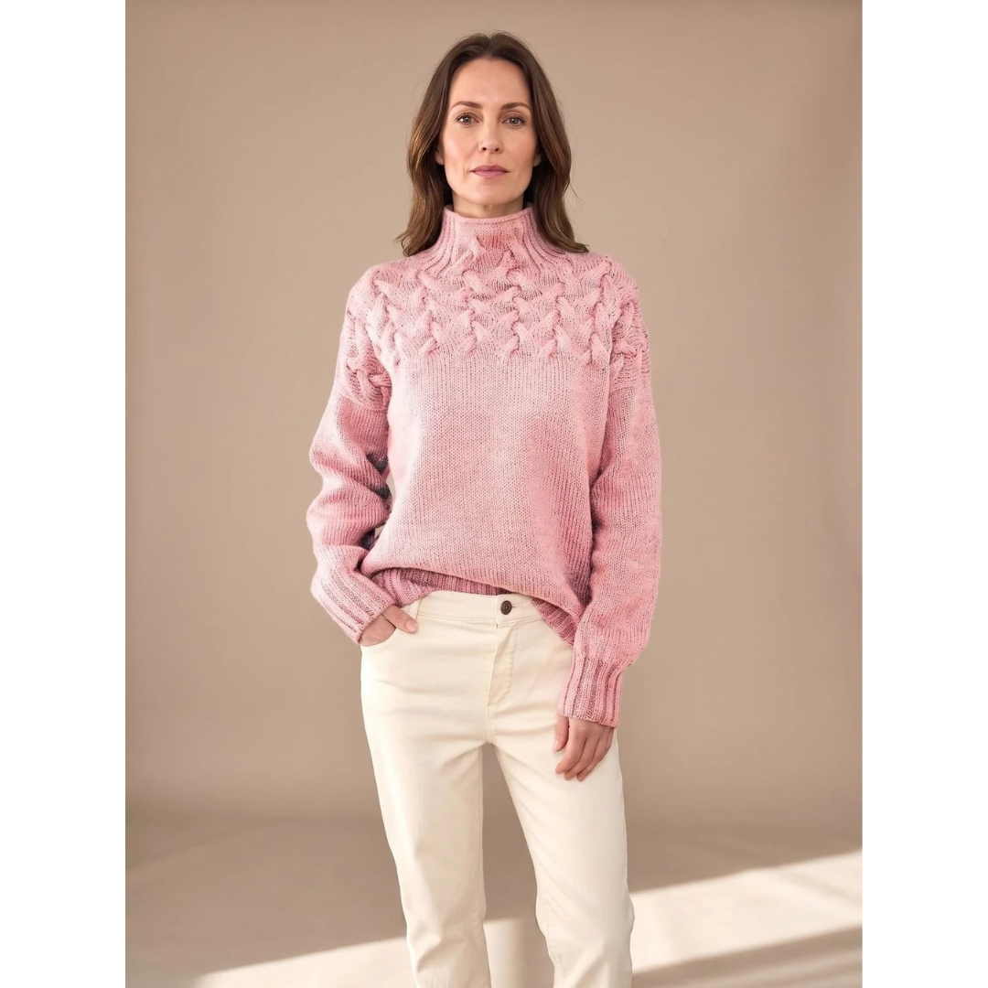 Margot | Damen Rollkragenpullover mit Langarm und Winter Design