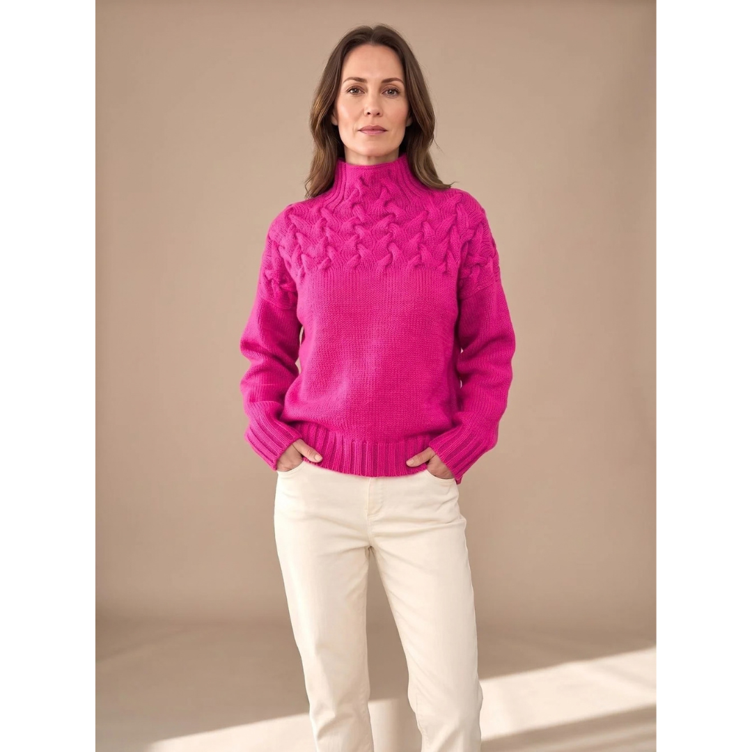 Margot | Damen Rollkragenpullover mit Langarm und Winter Design