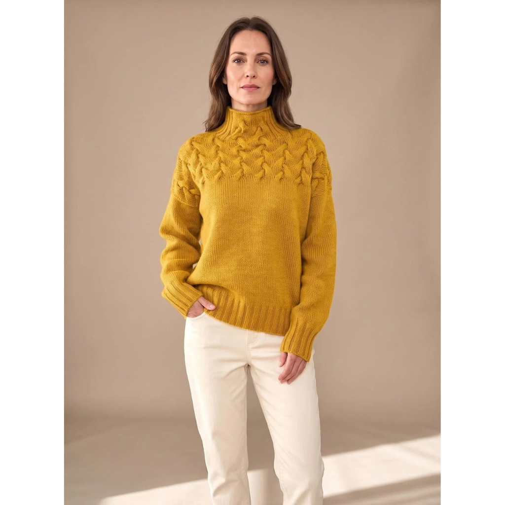 Margot | Damen Rollkragenpullover mit Langarm und Winter Design