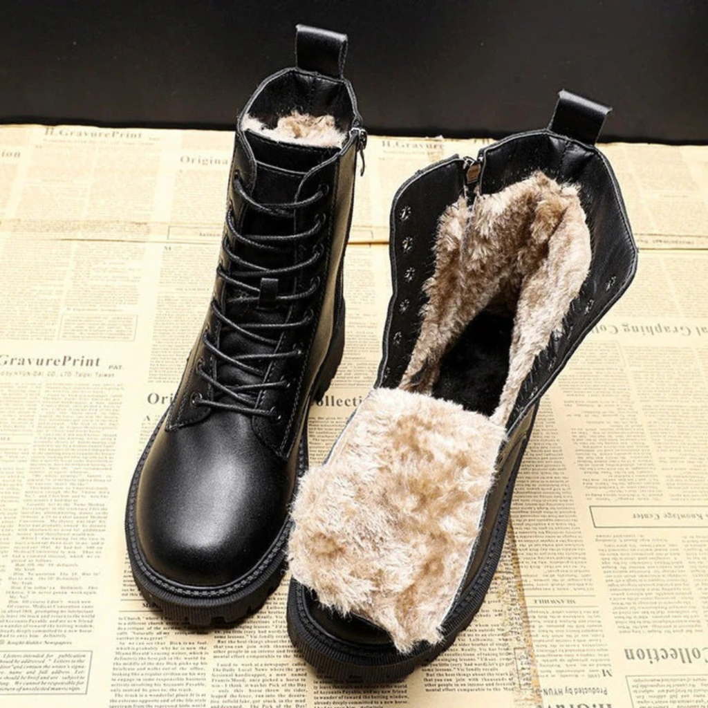 Margot | Damen Schwarze Orthopädische Stiefel für den Winter