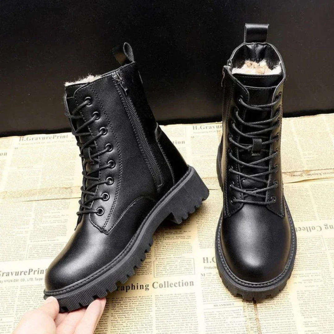 Margot | Damen Schwarze Orthopädische Stiefel für den Winter