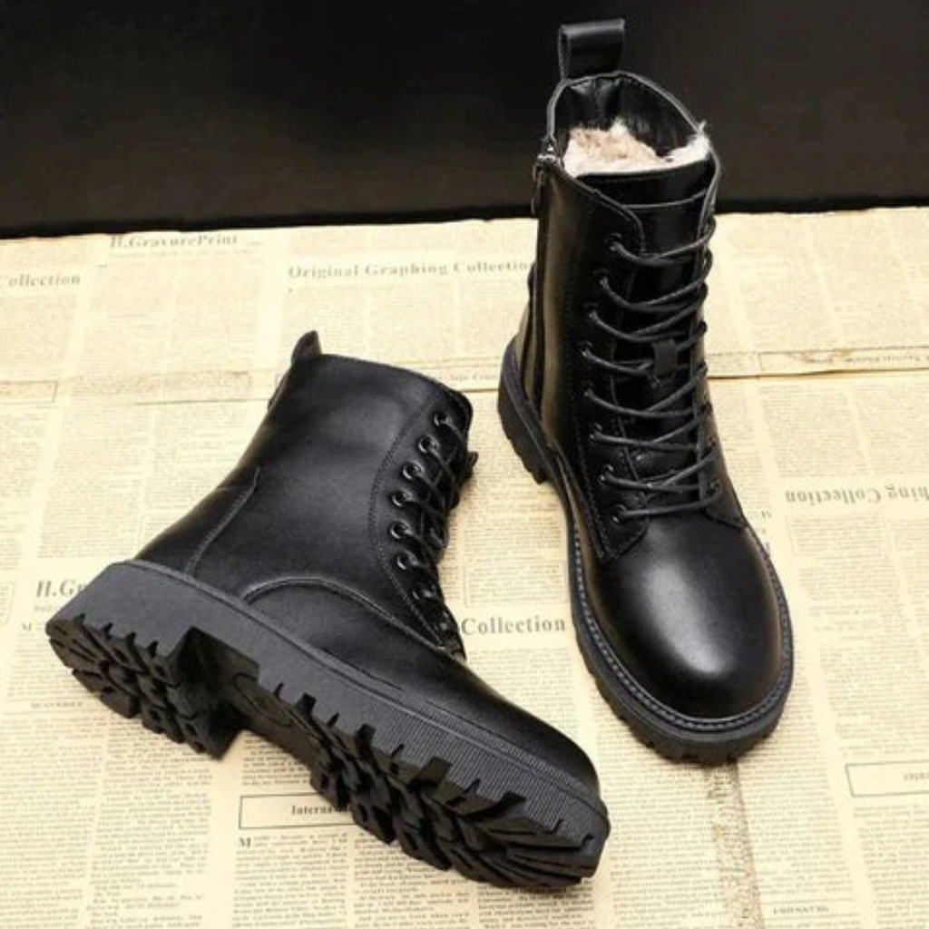 Margot | Damen Schwarze Orthopädische Stiefel für den Winter