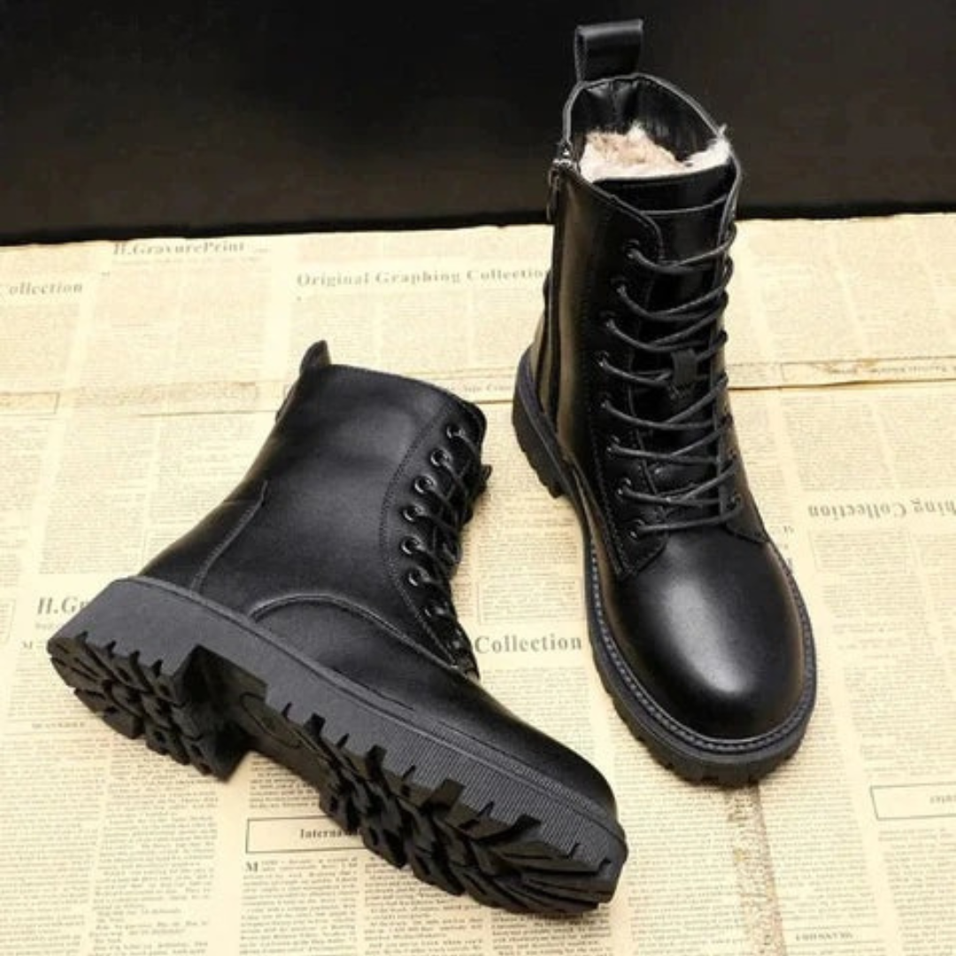 Margot | Damen Schwarze Orthopädische Stiefel für den Winter